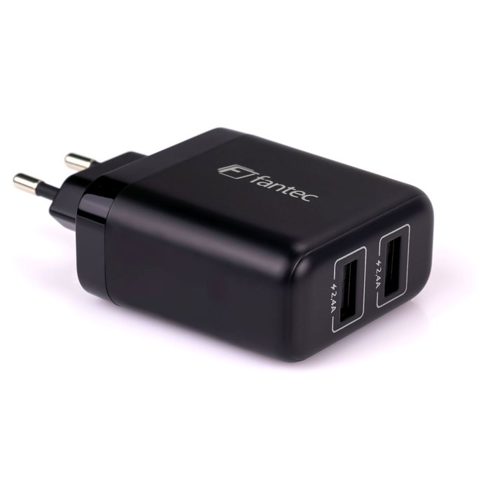 Fantec SC-A224 Cargador USB de 24W con 2 Puertos QC-2