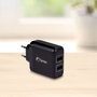 Fantec SC-A224 Cargador USB de 24W con 2 Puertos QC-2
