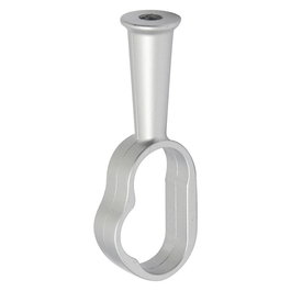 HERRAJES ALK Soporte Tubo Central Oval/Red R9006 M6 Para Tubo Ovalado 30-15 O Tubo Redondo Ø20