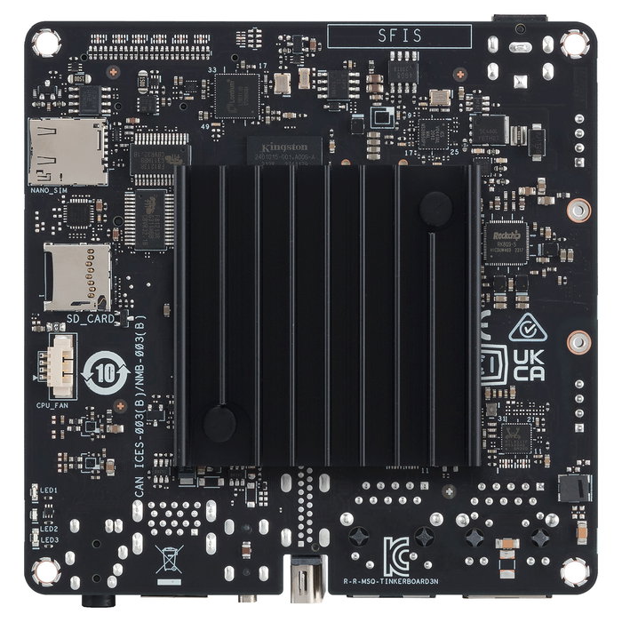 ASUS TINKER BOARD 3N/4G/32G Placa Base Rockchip RK3568, 4GB RAM, 32GB eMMC, Rockchip