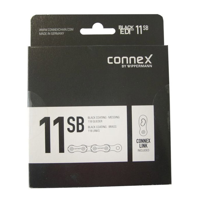 Wippermann Connex 11SB Black Edition Cadena 11 velocidades Acero Negro/Dorado 118 Eslabones