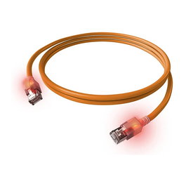 Easylan EasyLan DualBoot LED Patchkabel RJ45 S/FTP Cat.6A (Class EA) CS1OOADAD0075 - Cable de Red 7.5 m Naranja, Blindado S/FTP, Compatible PoE++