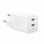 Baseus GaN5 Pro 40W Cargador Rápido Universal de Pared con 2 Puertos USB-C, Blanco - Tecnología PD 3.0, PPS y QC 3.0