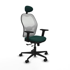PIQUERAS Y CRESPO Silla de oficina Jorquera Verde botella y Blanco