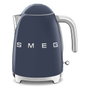 Smeg KLF03NBEU, Hervidor de Agua 1.7L, 2400W, Filtro Antical, Azul Marino