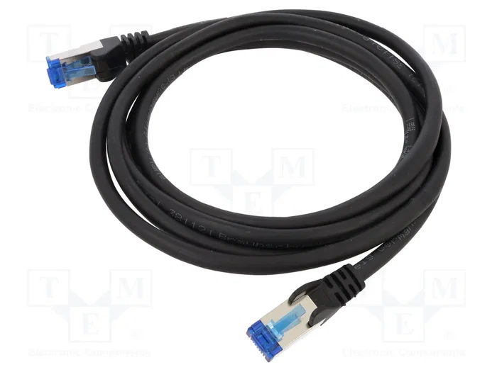 GOOBAY Cable Patch Cord S/FTP Cat 6a RJ45 2m Negro