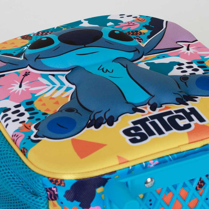 Disney Lilo y Stitch Mochila 3D con Ruedas Pequeña Colors Turquesa