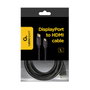 Gembird Cable DisplayPort a HDMI, 1m, Negro, CC-DP-HDMI-1M, Adaptador de Vídeo para Monitor, PC o Portátil