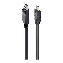 Gembird Cable DisplayPort a HDMI, 1m, Negro, CC-DP-HDMI-1M, Adaptador de Vídeo para Monitor, PC o Portátil