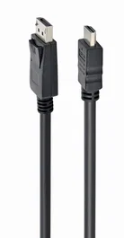 Gembird Cable DisplayPort a HDMI 1m Negro, Macho a Macho, CC-DP-HDMI-1M