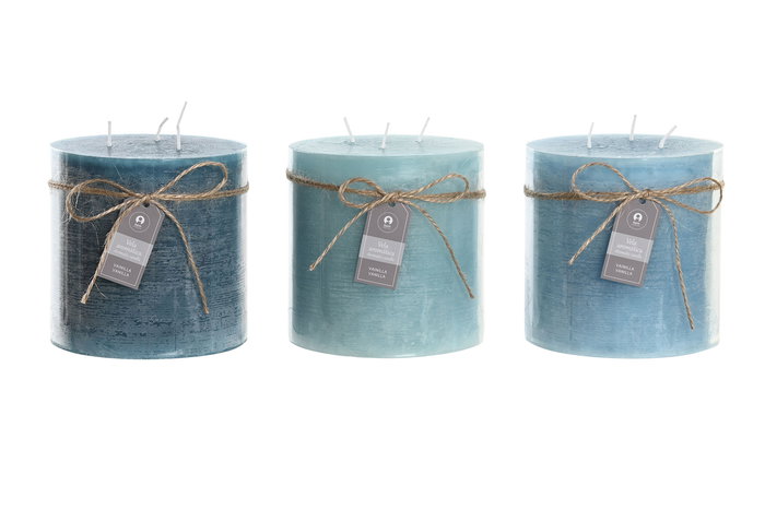 DKD Home Decor Vela Basicos Turquesa Azul 12 x 12 x 12 cm (3 Unidades) DKD Home Decor Vela Basicos Turquesa Azul 12 x 12 x 12 cm (3 Unidades)