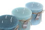 DKD Home Decor Vela Basicos Turquesa Azul 12 x 12 x 12 cm (3 Unidades)