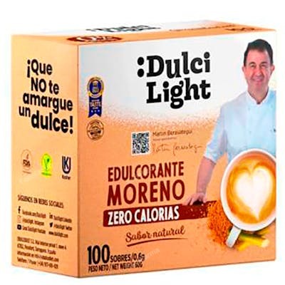 DULCILIGHT Edulcorante Moreno Azúcar Zero 100 sbrs DULCILIGHT Edulcorante Moreno Azúcar Zero 100 sbrs