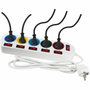 GAO Regleta de enchufes de 5 tomas con interruptores, 16 A, 230 V