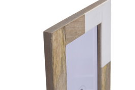 DKD Home Decor Marco de Fotos Mango y Cristal Natural 10x15