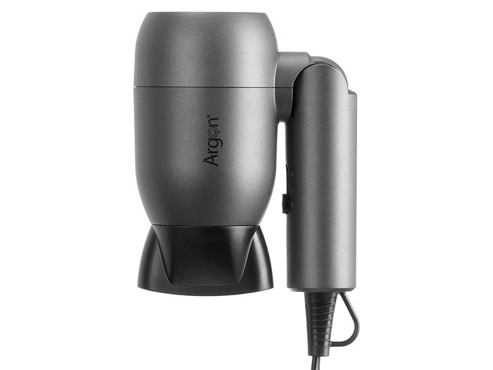 Argon Secador de Pelo Plegable 1500W Antracita Negro Mate 14x7x10cm (Set de 6)