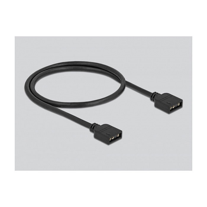 DELOCK Hub RGB para LEDs ARGB, 10 Puertos, Cable de 0.5 m, Negro, Plástico