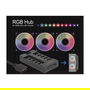 DELOCK Hub RGB para LEDs ARGB, 10 Puertos, Cable de 0.5 m, Negro, Plástico