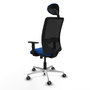 PIQUERAS Y CRESPO Silla de oficina Zulema con mecanismo Sincro, Azul y Negro