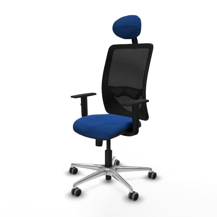 PIQUERAS Y CRESPO Silla de oficina Zulema con mecanismo Sincro, Azul y Negro