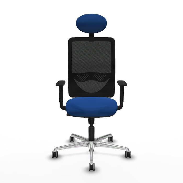 PIQUERAS Y CRESPO Silla de oficina Zulema con mecanismo Sincro, Azul y Negro