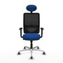 PIQUERAS Y CRESPO Silla de oficina Zulema con mecanismo Sincro, Azul y Negro