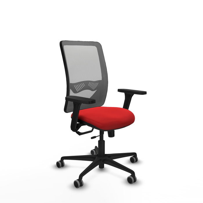 PIQUERAS Y CRESPO Silla de oficina Zulema con mecanismo Sincro/Traslack, Rojo y Gris PIQUERAS Y CRESPO Silla de oficina Zulema con mecanismo Sincro/Traslack, Rojo y Gris