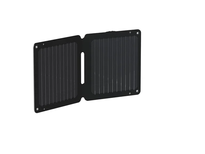 Xtorm XR2S14 Panel Solar Plegable 14W Negro para Exterior con USB-A, USB-C, Carga Doble, Certificación IPX4 y Pantalla LCD - Cargador Solar Portátil