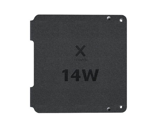 Xtorm XR2S14 Panel Solar Plegable 14W Negro para Exterior con USB-A, USB-C, Carga Doble, Certificación IPX4 y Pantalla LCD - Cargador Solar Portátil