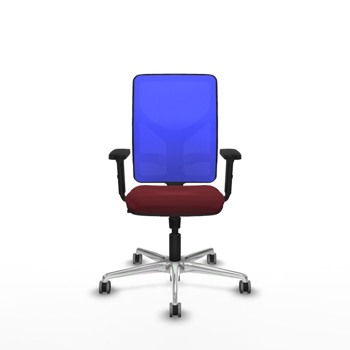PIQUERAS Y CRESPO Silla de oficina Motilla con mecanismo Sincro, Granate y Azul PIQUERAS Y CRESPO Silla de oficina Motilla con mecanismo Sincro, Granate y Azul