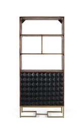 Giner y Colomer Librería Madera de Mango con Patas Doradas 3 Baldas