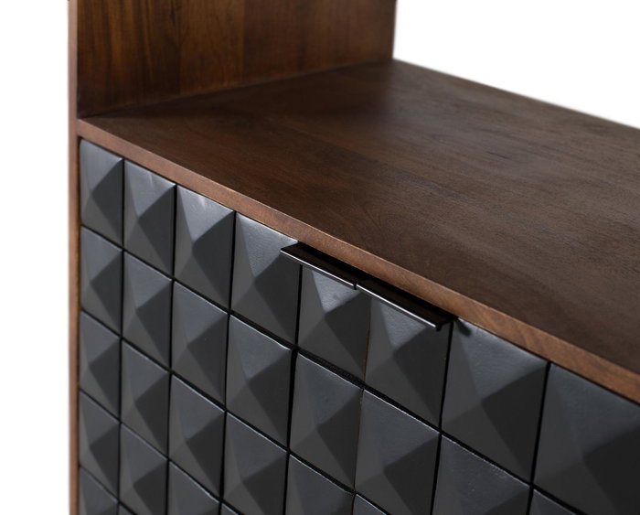 Giner y Colomer Librería Madera de Mango con Patas Doradas 3 Baldas