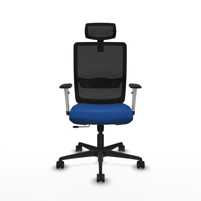 PIQUERAS Y CRESPO Silla de oficina Haches con mecanismo Sincro/Traslack Azul y Negro