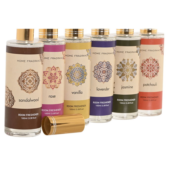 DKD Home Decor Ambientador en Spray de Cristal Mandala Surtido de 6 Unidades