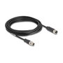DeLOCK Cable M12 X-codificado 8 Pin Macho a Hembra PVC 5 m