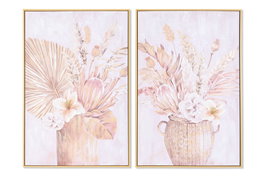DKD Home Decor Cuadro Lienzo PS 60x3,5x90 Florero Surtido de 2 piezas