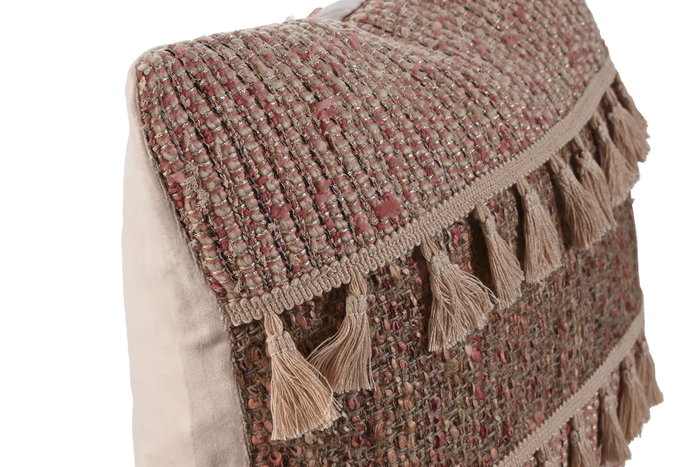 DKD Home Decor Cojín de Lana y Poliéster Multicolor 45x8x45