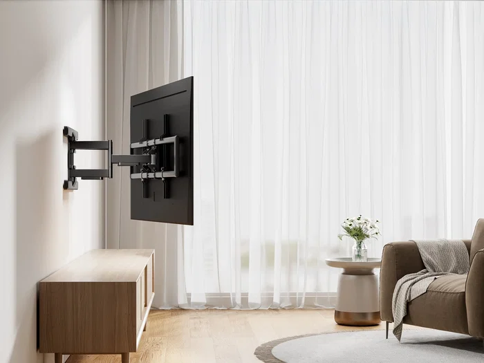 Equip 650348 Soporte para TV de Movimiento Completo de Pared para 43"-100" (254 cm), Carga 60 kg, VESA 800x400, Negro