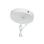DKD Home Decor Lámpara de Techo en Hierro y Madera Blanca