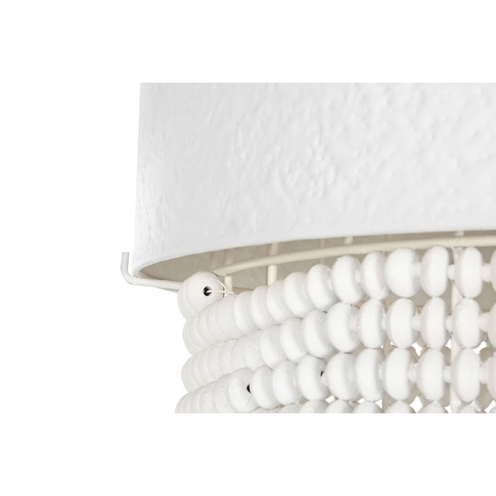 DKD Home Decor Lámpara de Techo en Hierro y Madera Blanca DKD Home Decor Lámpara de Techo en Hierro y Madera Blanca