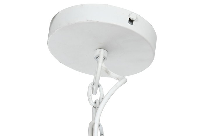 DKD Home Decor Lámpara de Techo en Hierro y Madera Blanca DKD Home Decor Lámpara de Techo en Hierro y Madera Blanca