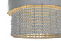 DKD Home Decor Lámpara de Techo en Hierro y Madera Blanca