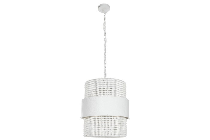 DKD Home Decor Lámpara de Techo en Hierro y Madera Blanca DKD Home Decor Lámpara de Techo en Hierro y Madera Blanca