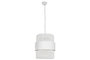 DKD Home Decor Lámpara de Techo en Hierro y Madera Blanca