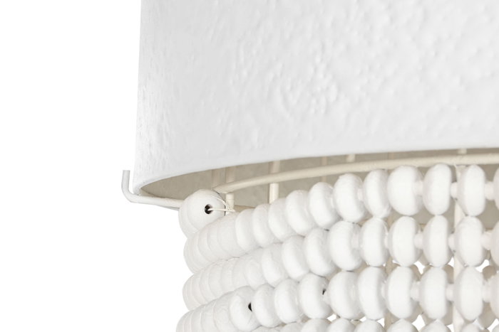 DKD Home Decor Lámpara de Techo en Hierro y Madera Blanca DKD Home Decor Lámpara de Techo en Hierro y Madera Blanca