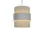 DKD Home Decor Lámpara de Techo en Hierro y Madera Blanca