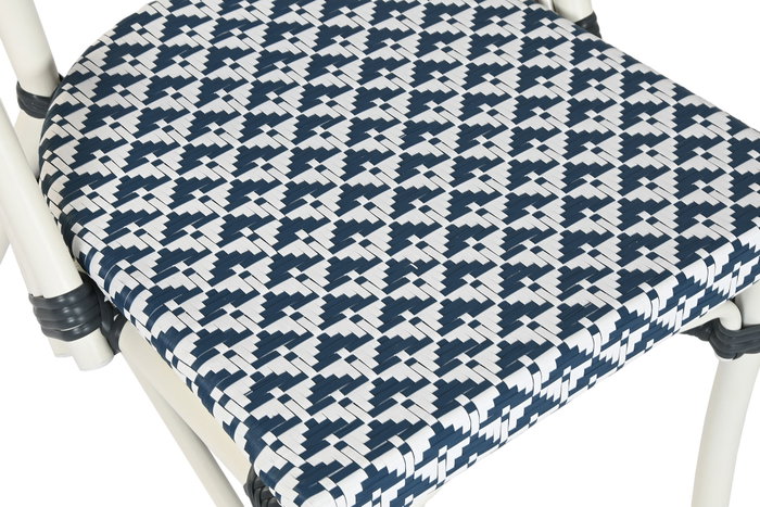 DKD Home Decor Silla de Aluminio y Textilene Azul