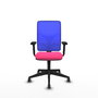 PIQUERAS Y CRESPO Silla de oficina Motilla con mecanismo Sincro, Rosa y Azul