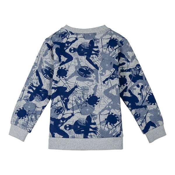 Cerdá Sudadera Spiderman Talla 3 Años Algodón Cepillado Gris