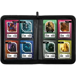 Konix KON3328170305976 - Álbum Premium con 160 Cartas para Magic: The Gathering, Pokémon y Yu-Gi-Oh! - Fundas de 63x88 mm - Color Negro